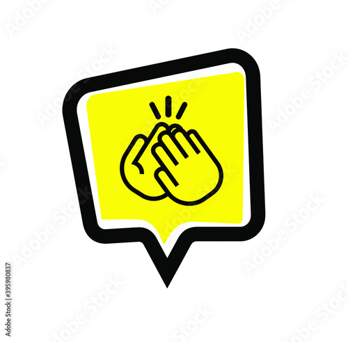 applause icon on white background