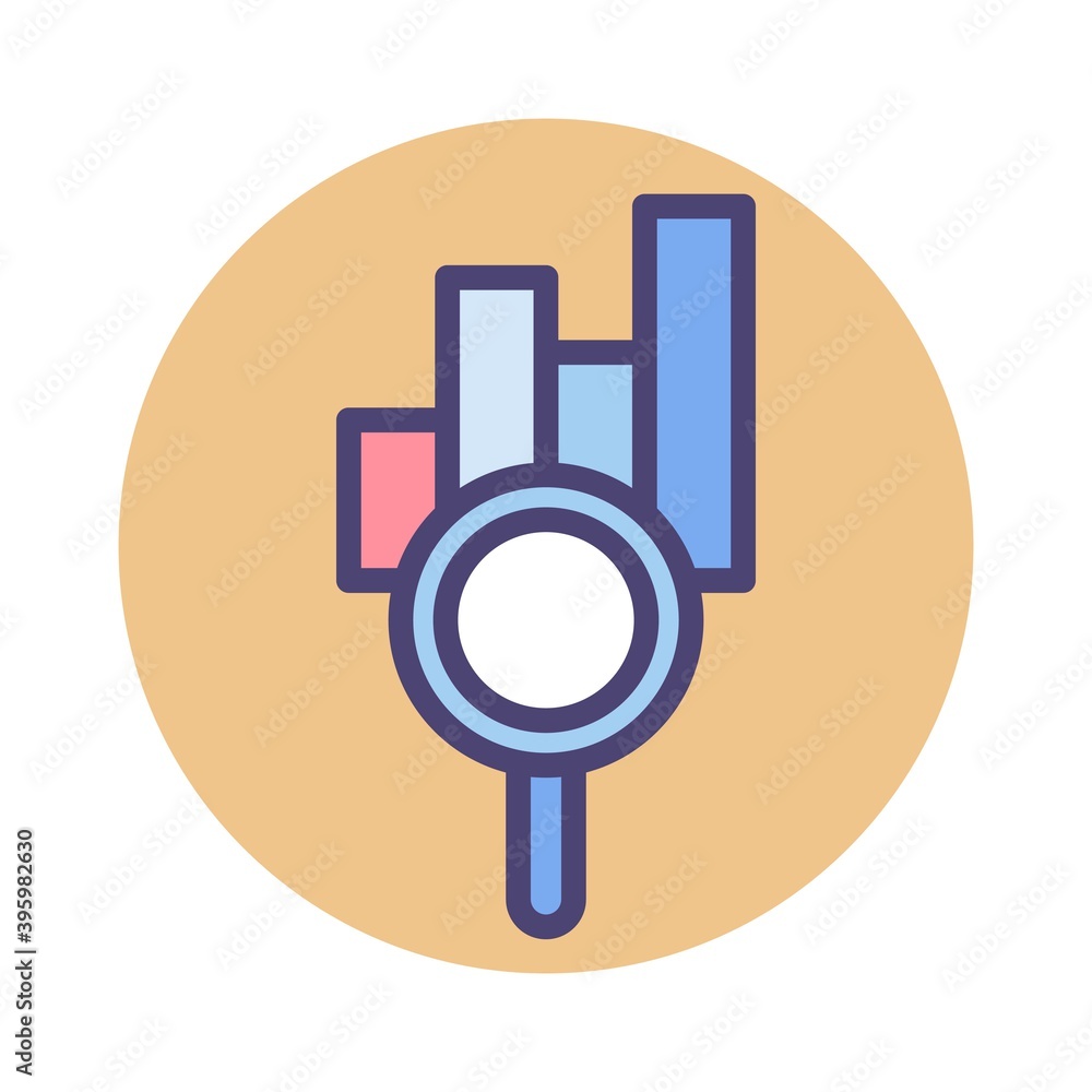 Market Research Icon. Flat Design. Market Analysis. Market Research Icon. Flat Design. Market Analysis.