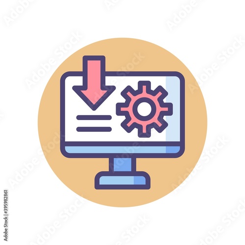 Landing page optimization icon. Website seo concept.