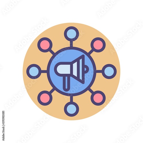 Viral marketing icon vector illustration. Online marketing concept.