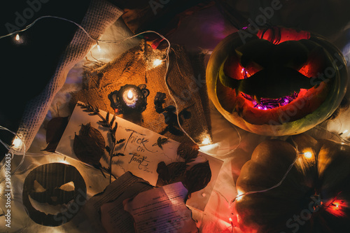 Photography Decoration of Halloween flatlay photography