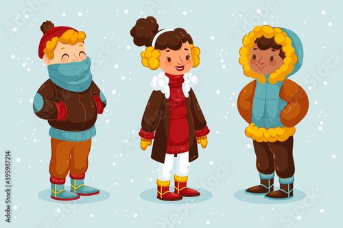 people wearing cozy winter clothes