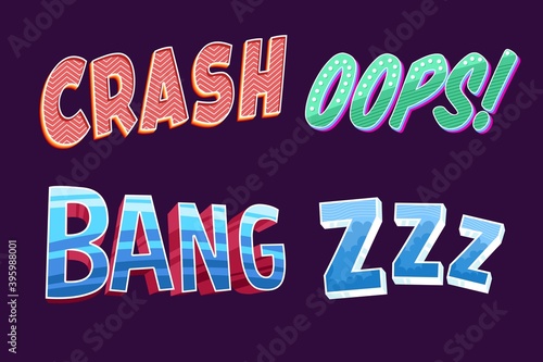 onomatopoeias lettering collection