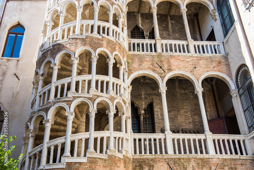 Scala Contarini del Bovolo in Venice. The Palazzo Contarini del Bovolo is a small palazzo known with spiral staircases. Venice, Italy. photo