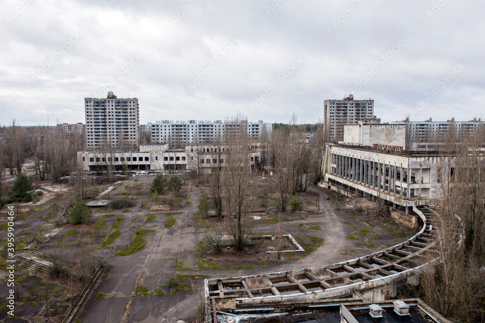 Chernobyl/Pripyat/Ukraine. 25.02.2016 Zone of Chernobyl accident dominates the energy of most disastrous nuclear power plant accident in history