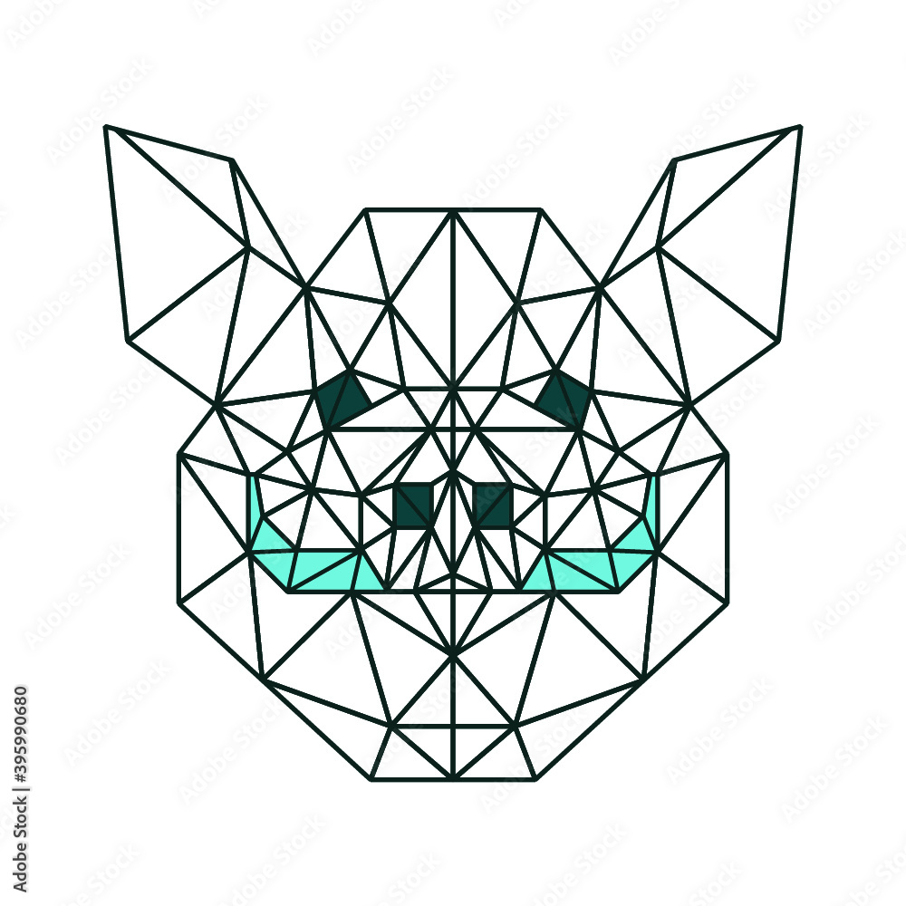 boar animal head low poly geometric polygonal triangle logo icon symbol design template boar animal head low poly geometric polygonal triangle logo icon symbol design template