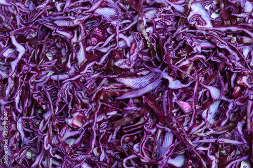 close up of red cabbage