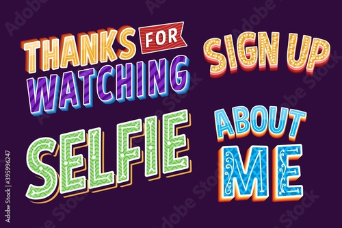 social media lettering