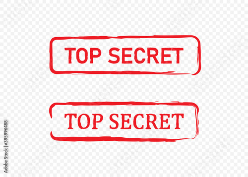 Top secret icon. Confidential stamp symbol. Grunge document sticker i vector flat