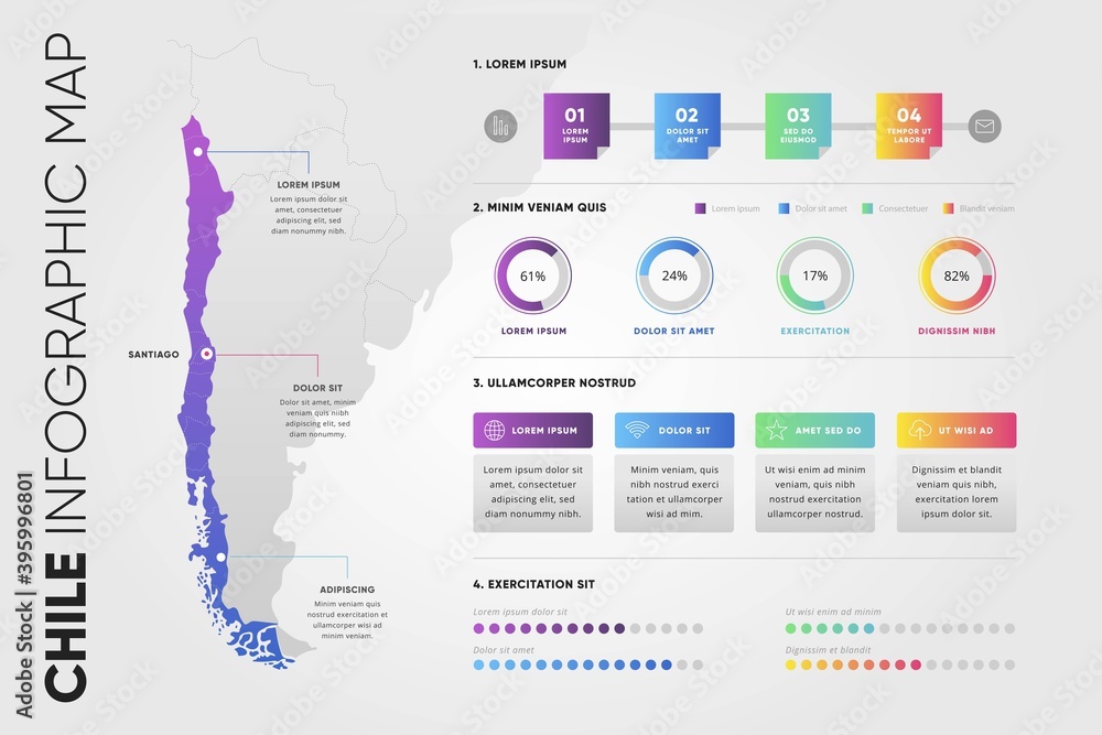 flat chile map infographic