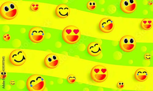 3d emoji background different emotions