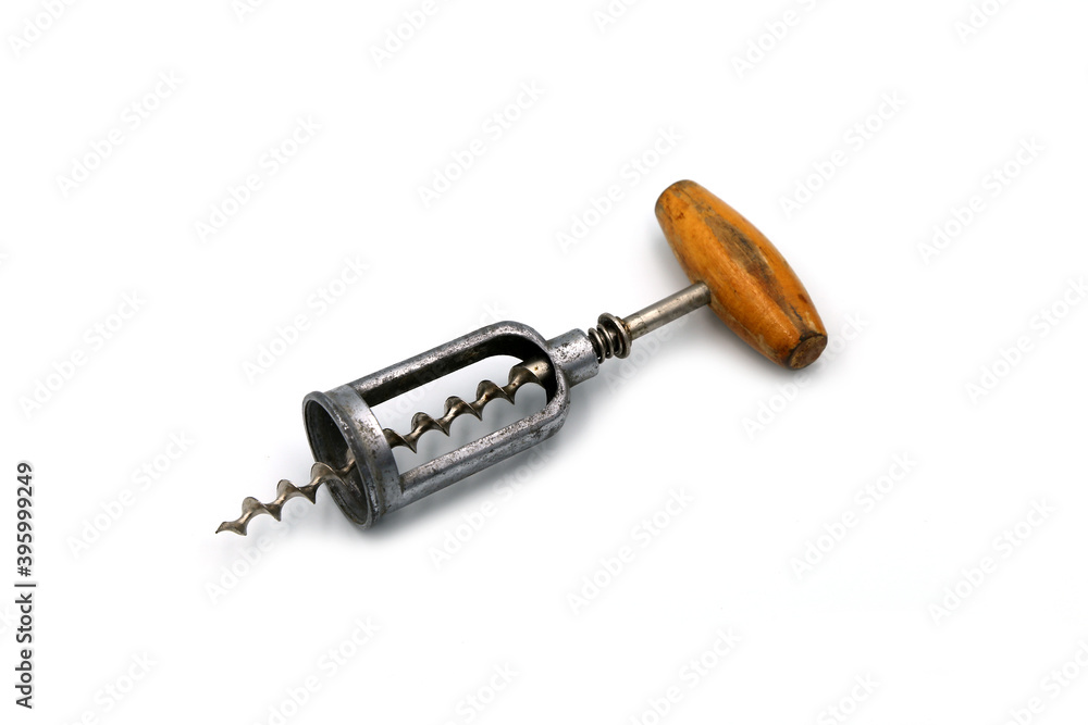 corkscrew for bottles on a white background corkscrew for bottles on a white background