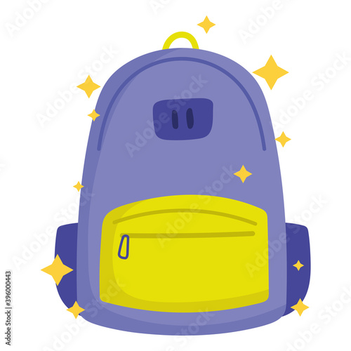 back to school, backpack supply cartoon icon
