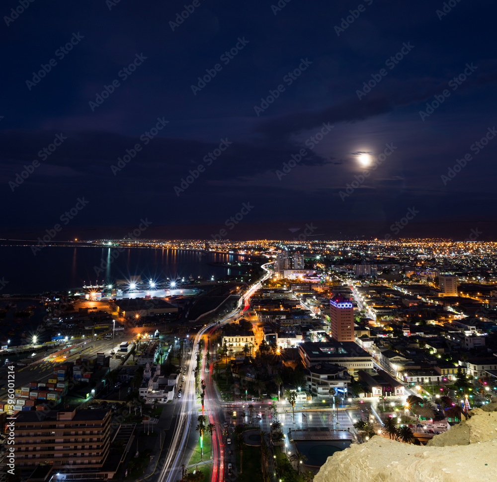 Fototapeta premium arica de nuit chili