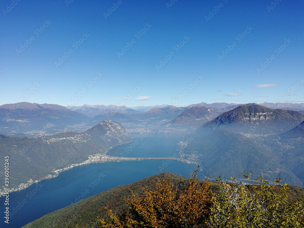 Mountains and lakes around North Italy