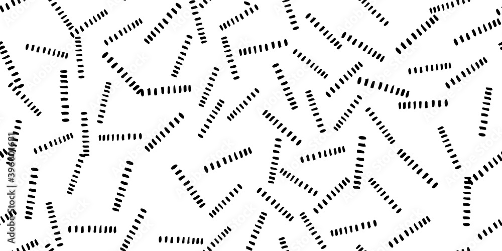 Black hand drawn stripes seamless monohrome pattern. Different elements Black hand drawn stripes seamless monohrome pattern. Different elements