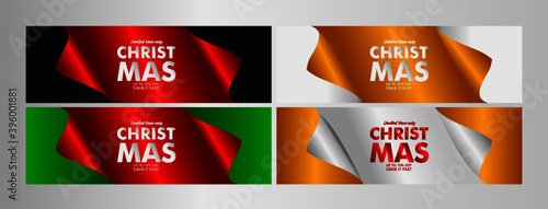 christmas sale up to 70% event text label on black background vector design illustration.