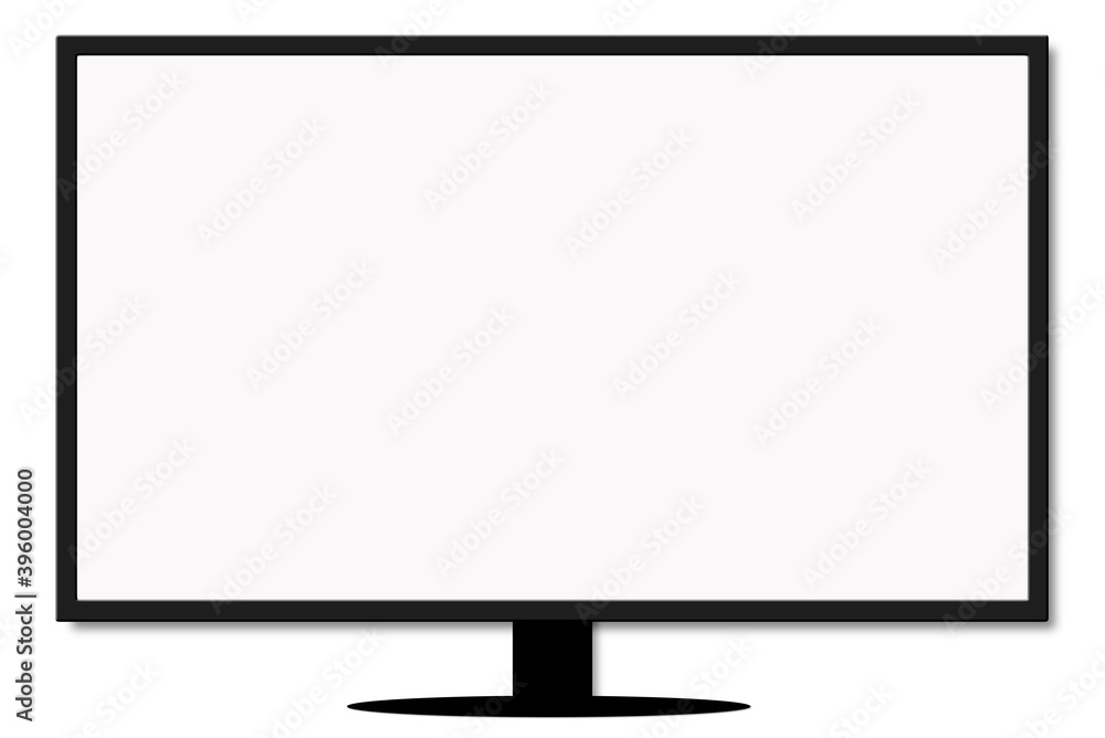 TV screen wall panel, PC, lcd, led, isolated on white background. Blank screen. TV screen wall panel, PC, lcd, led, isolated on white background. Blank screen.