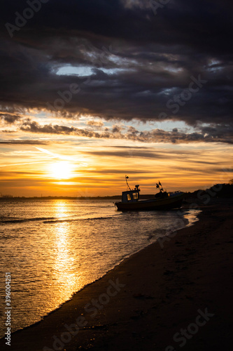 beautiful, mystical sunrise over the calm sea © Magdalena