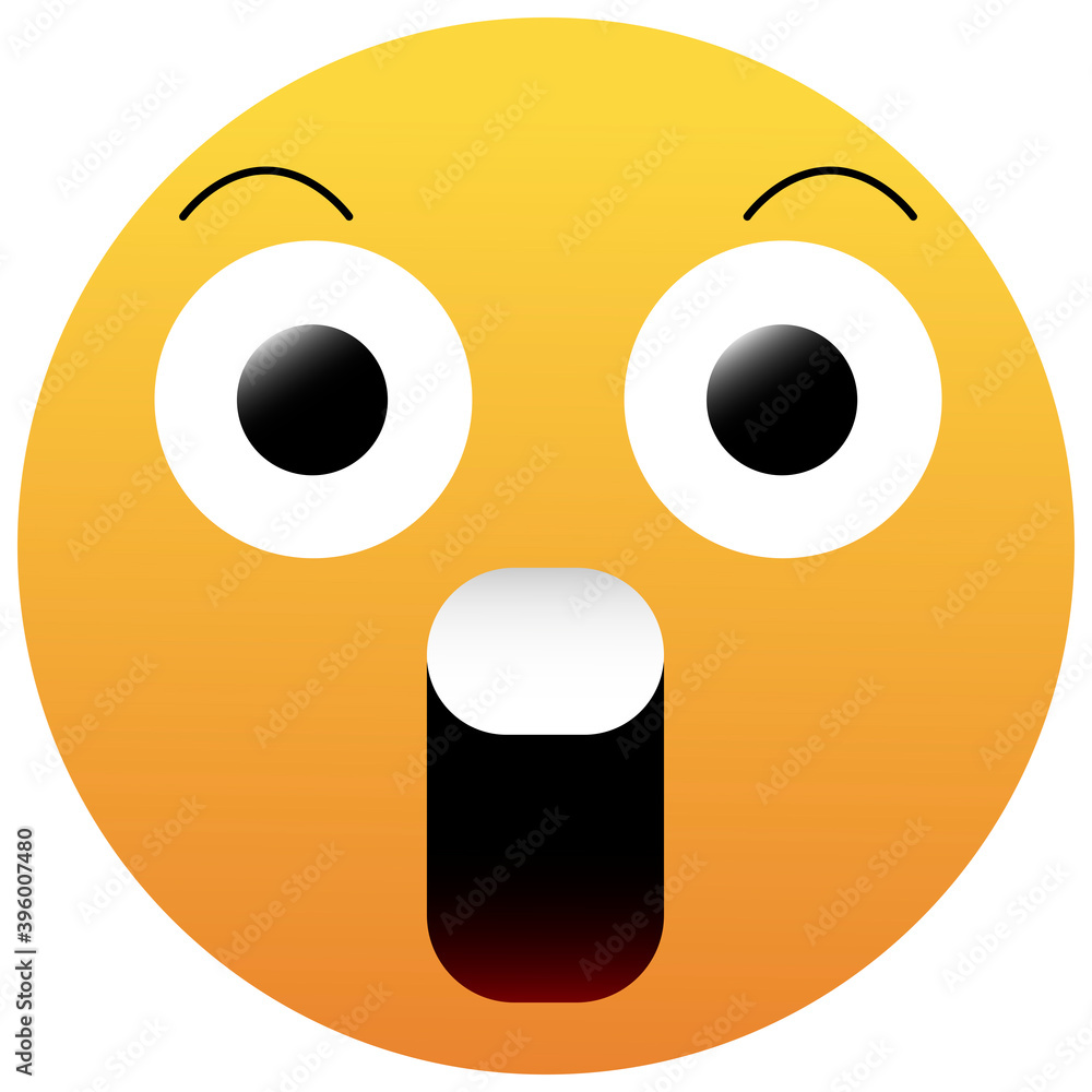 Facebook wow emoji. Social media surprised, shocked face icon isolated. Cartoon face isolated on white background. Stock Vector | Adobe Stock Facebook wow emoji. Social media surprised, shocked face icon isolated. Cartoon face isolated on white background. Stock Vector | Adobe Stock