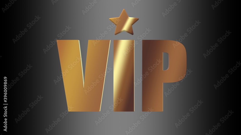 Fototapeta premium Vip icons golden outline. Designation of isolated characters