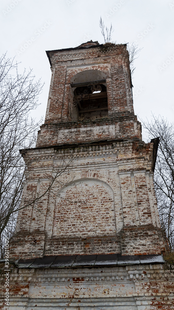 The bell tower of an abandoned Church