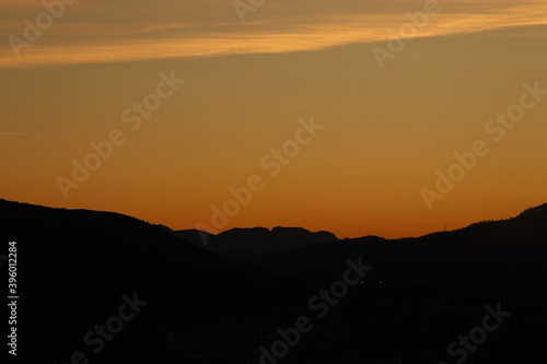 Sunset over the mountains