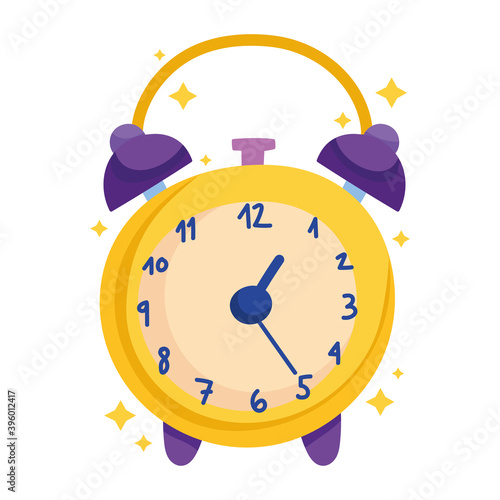 alarm clock wakeup time cartoon icon