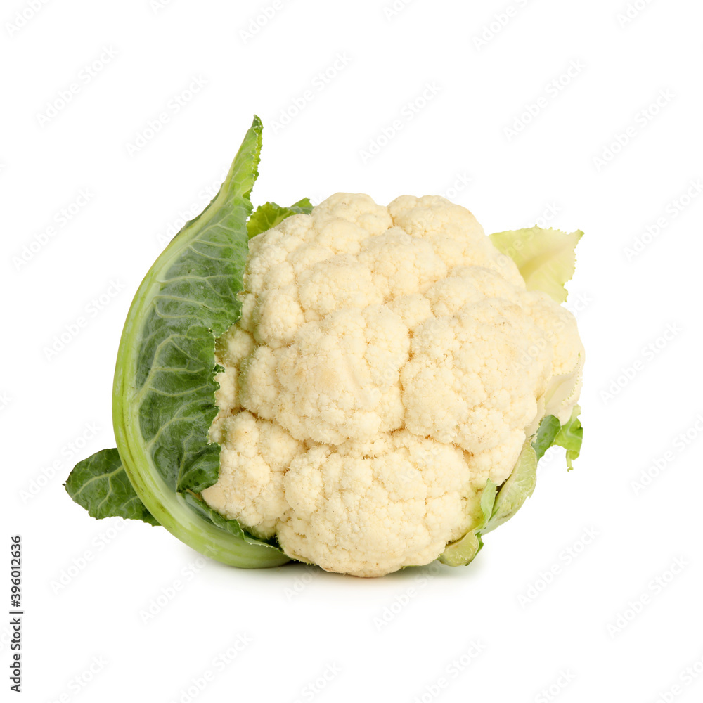 Fresh raw cauliflower cabbage isolated on white Fresh raw cauliflower cabbage isolated on white