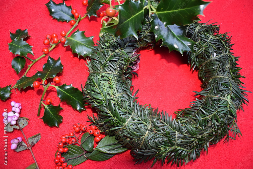 The tradition of hanging a wreath on your door at Christmas dates back