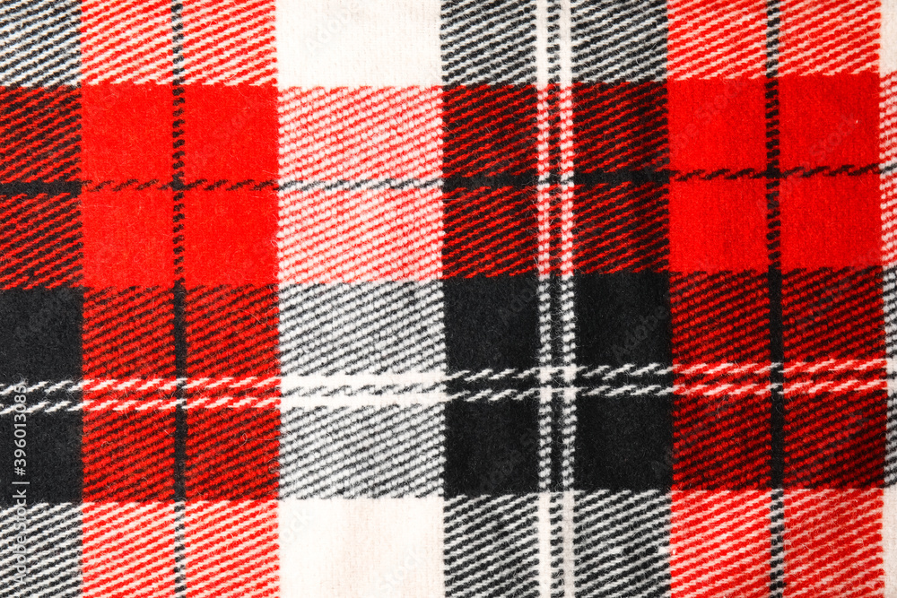 Soft checkered plaid as background, top view Soft checkered plaid as background, top view