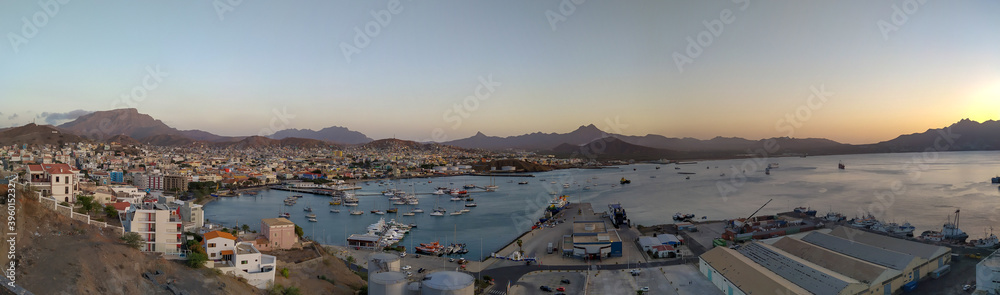 Panoramic view on Mindelo, Sao Vicente island, Cabo Verde