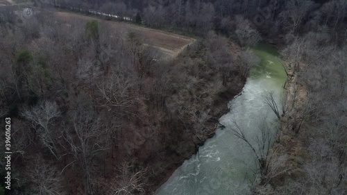 Winter Nolin Lake State Park Drone Aerial View Kentucky photo