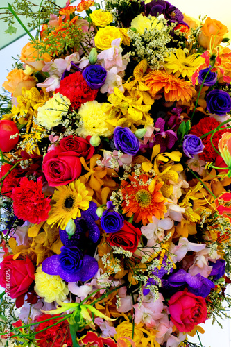 Fototapeta Naklejka Na Ścianę i Meble -  A bunch of colorful blossom fresh flowers