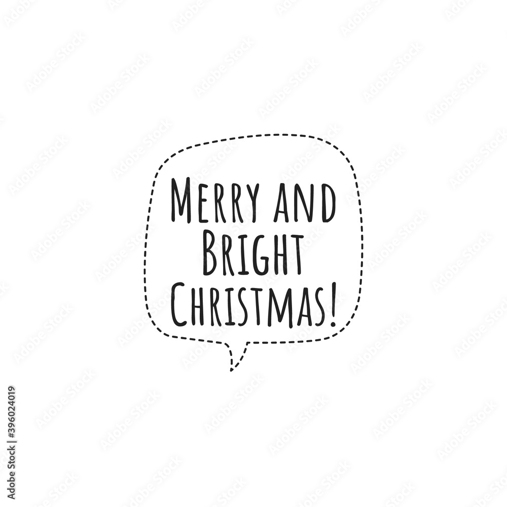 ''Merry and bright christmas'' Lettering ''Merry and bright christmas'' Lettering