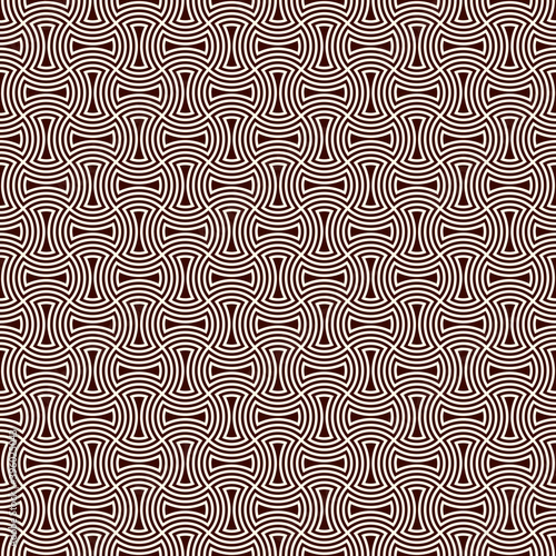 Apple core quilts texture. Bow tie motif. Seamless surface pattern design with interlocking axehead figures.