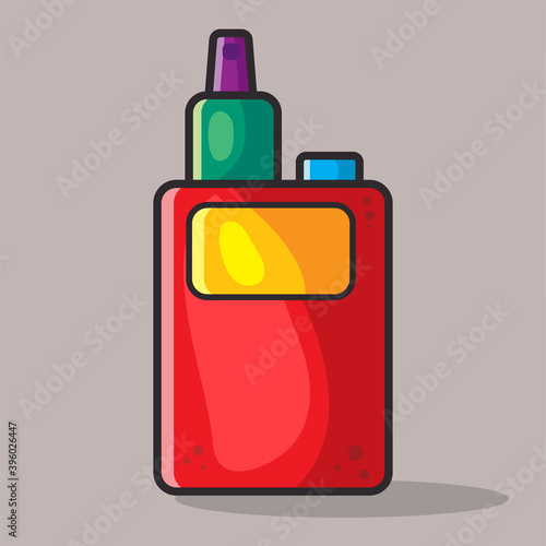 vape electronic cigarette vector illustration in flat style