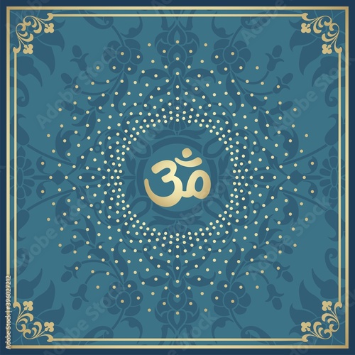 aum syllable , paisley design ,Hinduism , India	