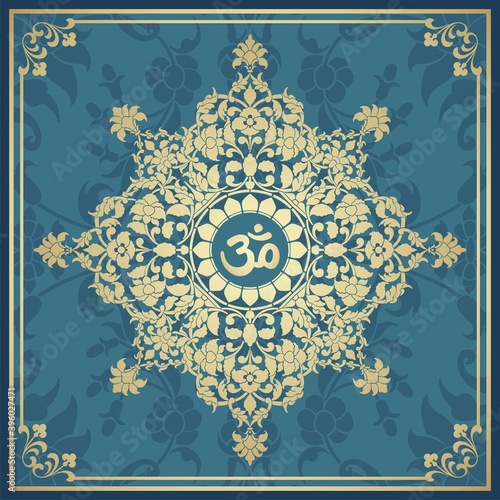 aum syllable , paisley design ,Hinduism , India	