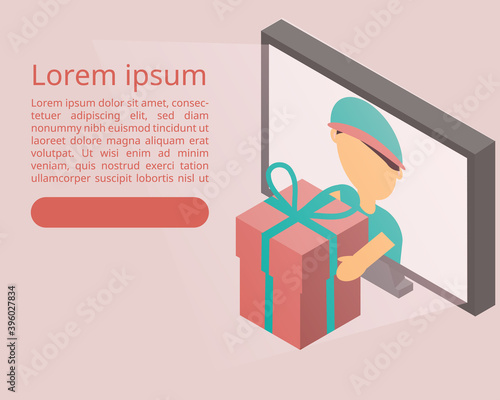 gift delivery for your happiness in digital era vector