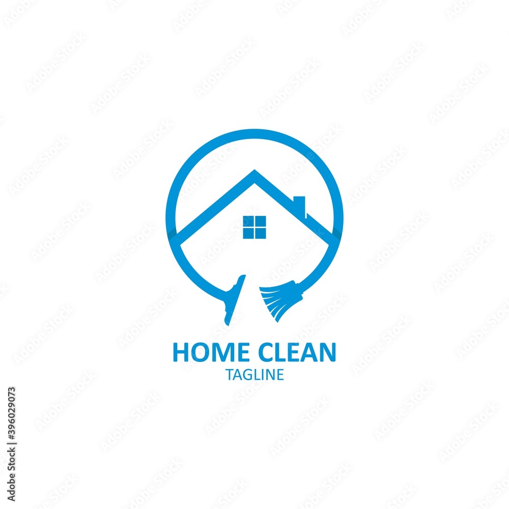 Home Clean logo vector icon,simple illustration Home Clean logo vector icon,simple illustration