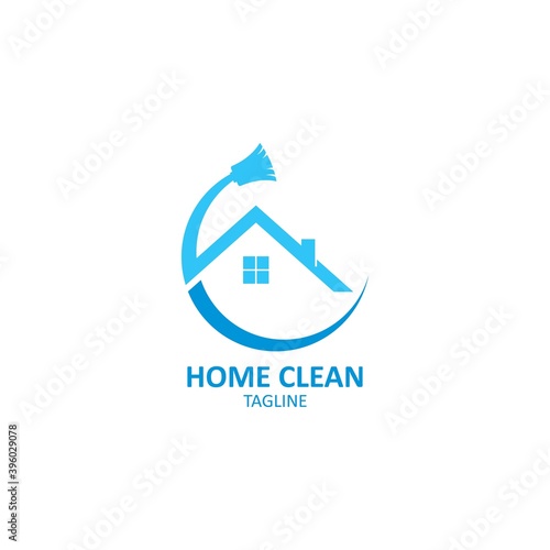 Home Clean logo vector icon,simple illustration