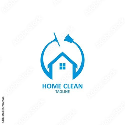 Home Clean logo vector icon,simple illustration