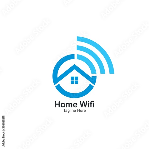 WiFi home logo vector simple illutration