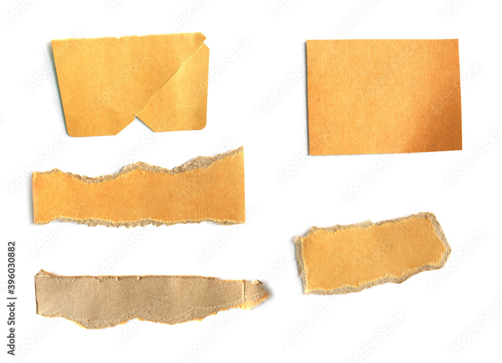 Set of torn paper texture background with copy space for text