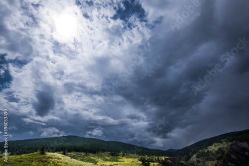 Mountain landscape. Ulagansky district, Altai Republic, Russia