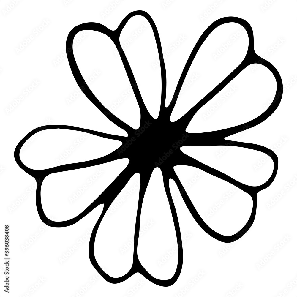 Vector isolated element. Illustration with flower, herbal Vector isolated element. Illustration with flower, herbal
