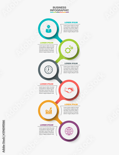 Business data visualization. timeline infographic icons designed for abstract background template milestone element modern diagram process technology digital marketing data presentation chart Vector
