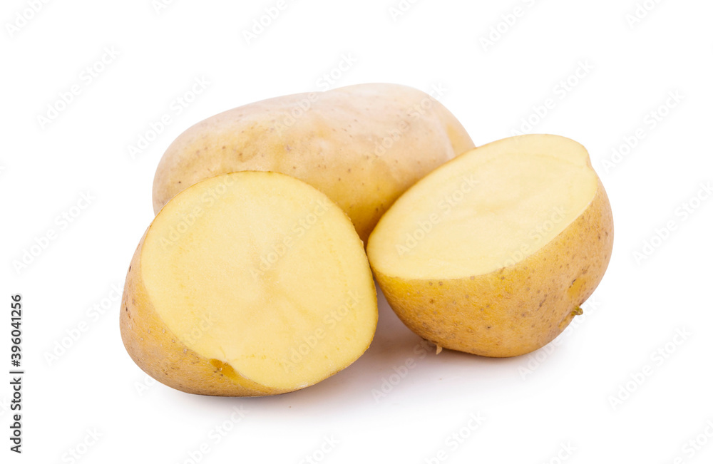 Potatoes isolated on white background