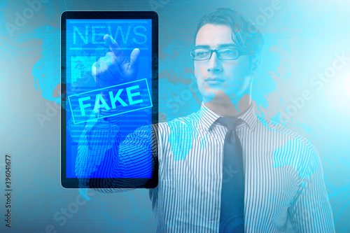 Fotografie Fake news concept in information manipulation concept